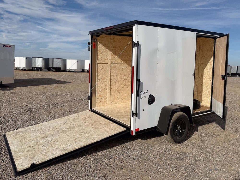 6 x 10 Outback DLX Flat Top V Nose (1) - 3500 lb Axle - Enclosed - Stryker Dealership Group