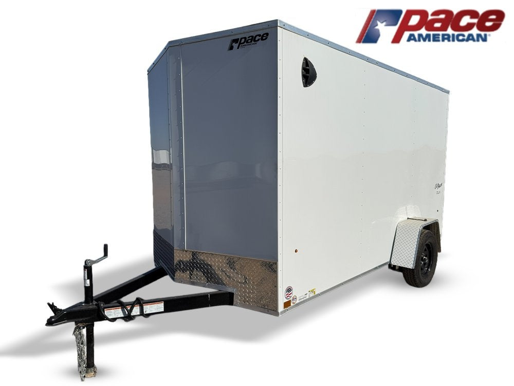 6 x 12 Outback DLX Flat Top V Nose (1) - 3500 lb Axle - Enclosed - Stryker Dealership Group