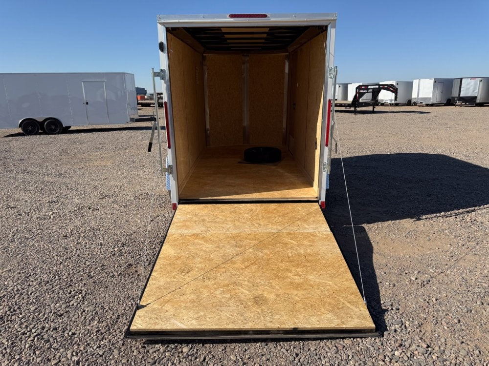 6 x 12 Outback DLX Flat Top V Nose (1) - 3500 lb Axle - Enclosed - Stryker Dealership Group