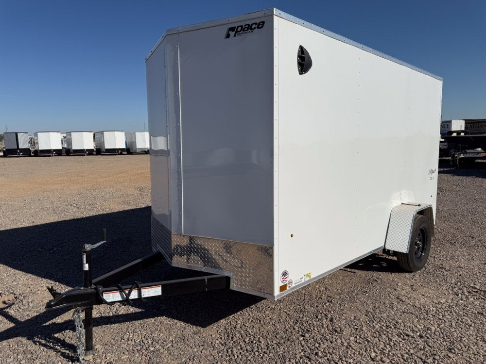 6 x 12 Outback DLX Flat Top V Nose (1) - 3500 lb Axle - Enclosed - Stryker Dealership Group