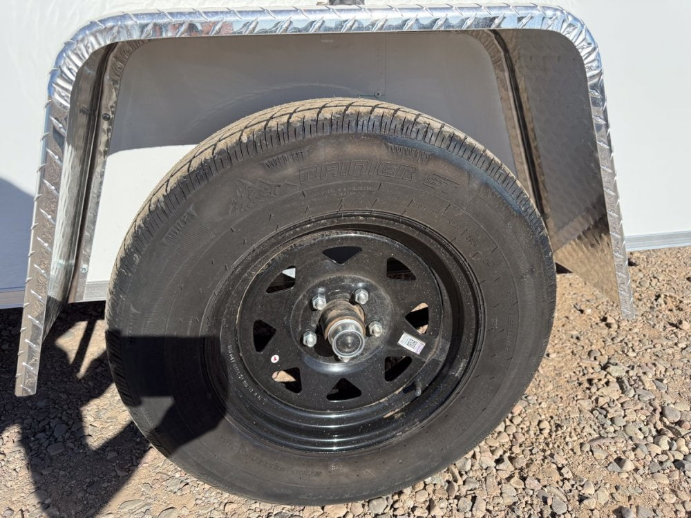 6 x 12 Outback DLX Flat Top V Nose (1) - 3500 lb Axle - Enclosed - Stryker Dealership Group