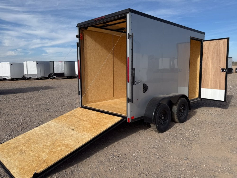 6 x 12 Outback DLX Flat Top V Nose (2) - 3500 lb Axle - Enclosed - Stryker Dealership Group