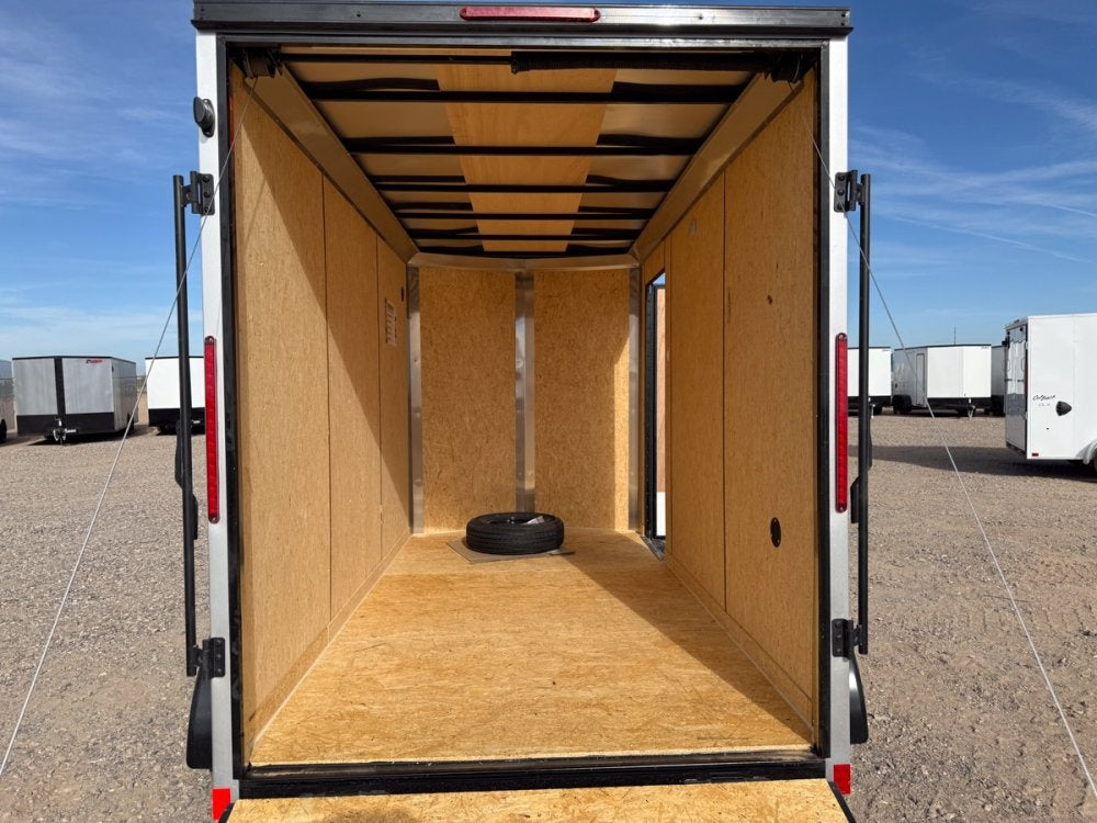 6 x 12 Outback DLX Flat Top V Nose (2) - 3500 lb Axle - Enclosed - Stryker Dealership Group