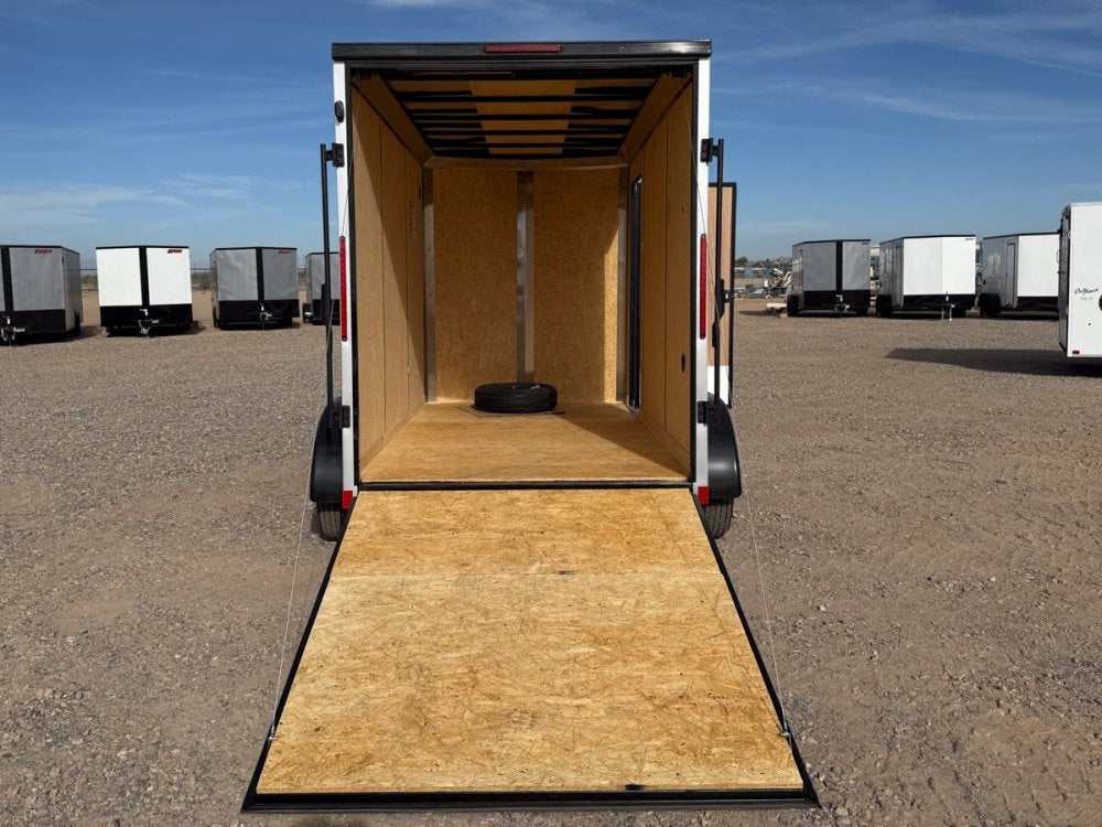 6 x 12 Outback DLX Flat Top V Nose (2) - 3500 lb Axle - Enclosed - Stryker Dealership Group