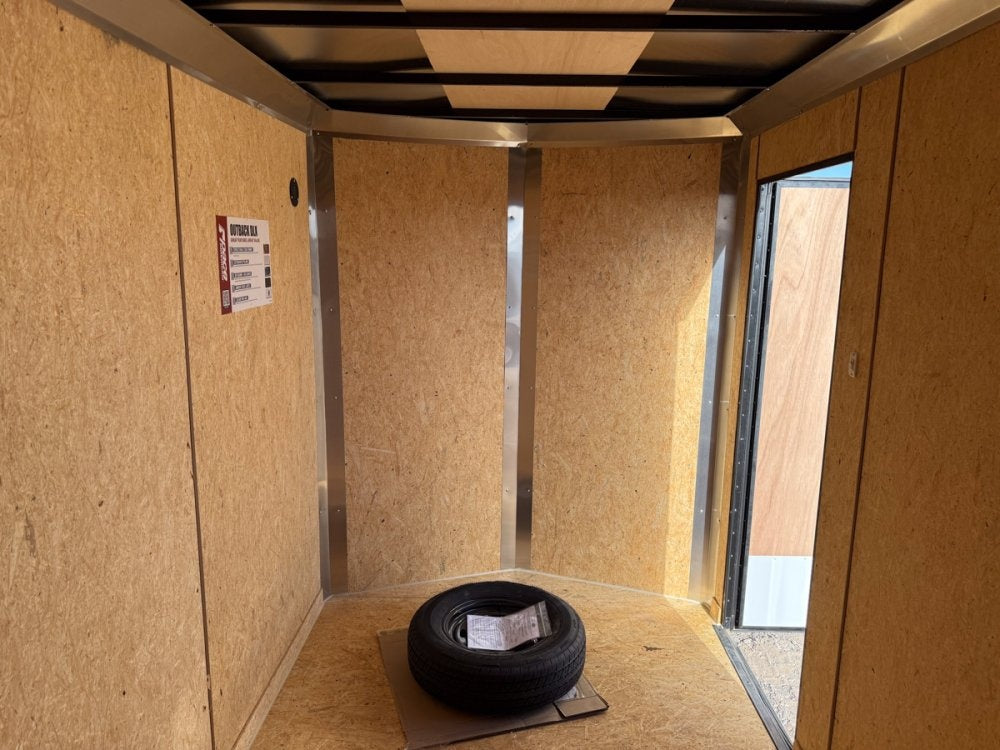 6 x 12 Outback DLX Flat Top V Nose (2) - 3500 lb Axle - Enclosed - Stryker Dealership Group