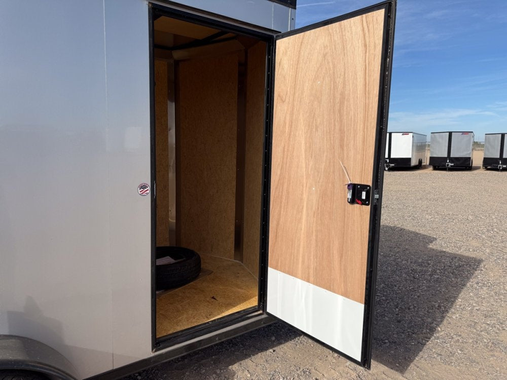 6 x 12 Outback DLX Flat Top V Nose (2) - 3500 lb Axle - Enclosed - Stryker Dealership Group