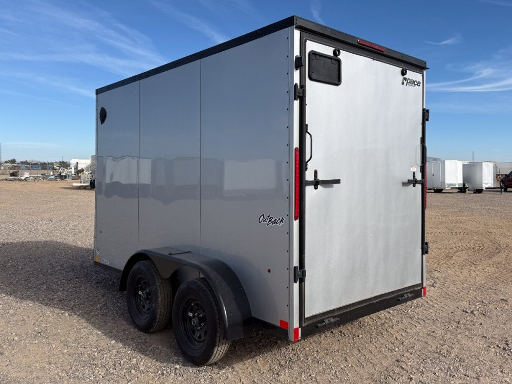 6 x 12 Outback DLX Flat Top V Nose (2) - 3500 lb Axle - Enclosed - Stryker Dealership Group