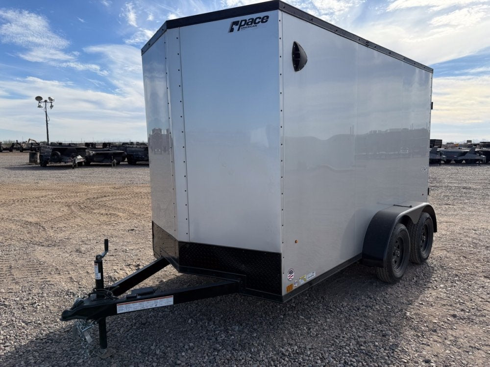 6 x 12 Outback DLX Flat Top V Nose (2) - 3500 lb Axle - Enclosed - Stryker Dealership Group