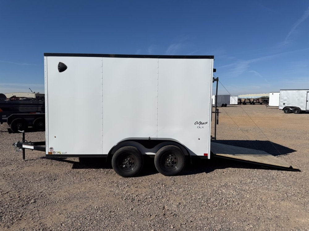 6 x 12 Outback DLX Flat Top V Nose (2) - 3500 lb Axle - Enclosed - Stryker Dealership Group