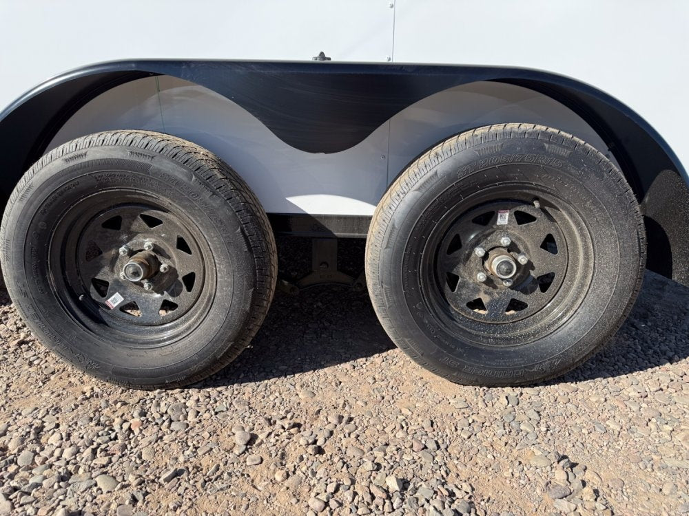 6 x 12 Outback DLX Flat Top V Nose (2) - 3500 lb Axle - Enclosed - Stryker Dealership Group