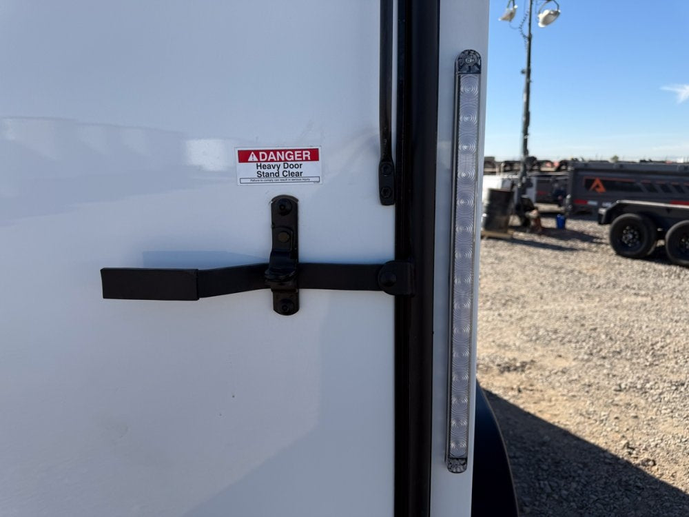 6 x 12 Outback DLX Flat Top V Nose (2) - 3500 lb Axle - Enclosed - Stryker Dealership Group