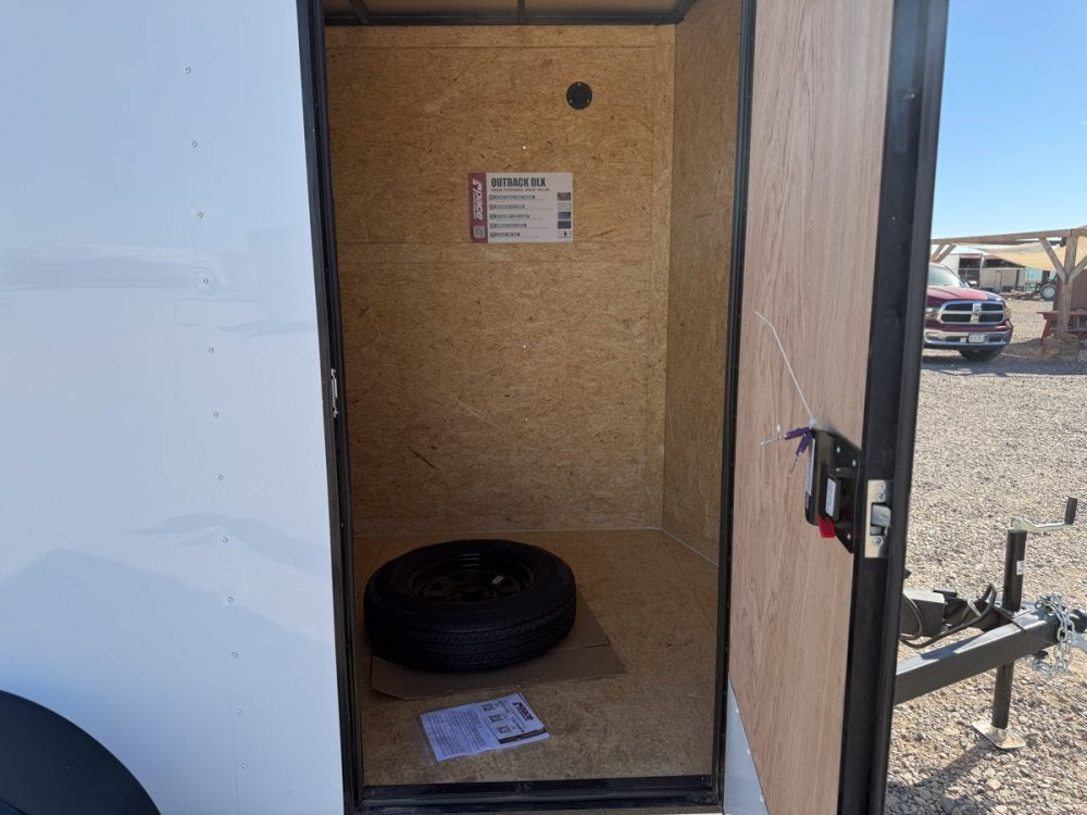 6 x 12 Outback DLX Flat Top V Nose (2) - 3500 lb Axle - Enclosed - Stryker Dealership Group