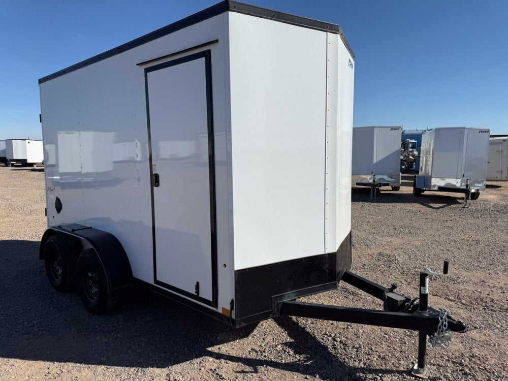 6 x 12 Outback DLX Flat Top V Nose (2) - 3500 lb Axle - Enclosed - Stryker Dealership Group