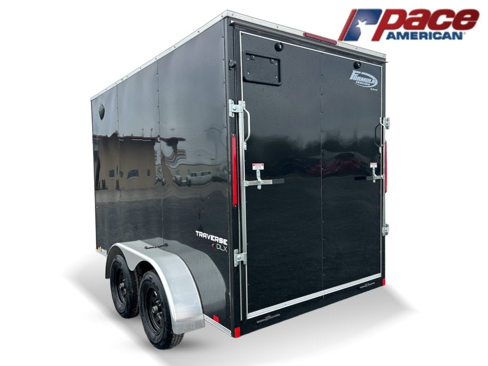 6 x 12 Traverse DLX Flat Top V Nose (2) - 3500 lb Axle - Enclosed - Stryker Dealership Group