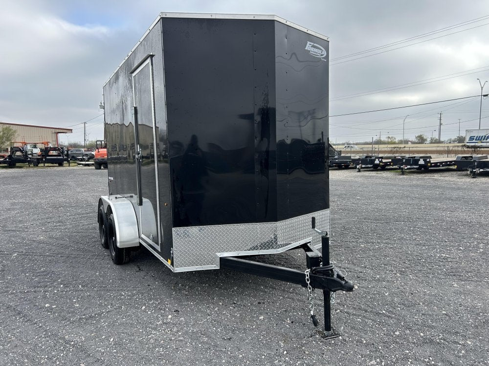 6 x 12 Traverse DLX Flat Top V Nose (2) - 3500 lb Axle - Enclosed - Stryker Dealership Group