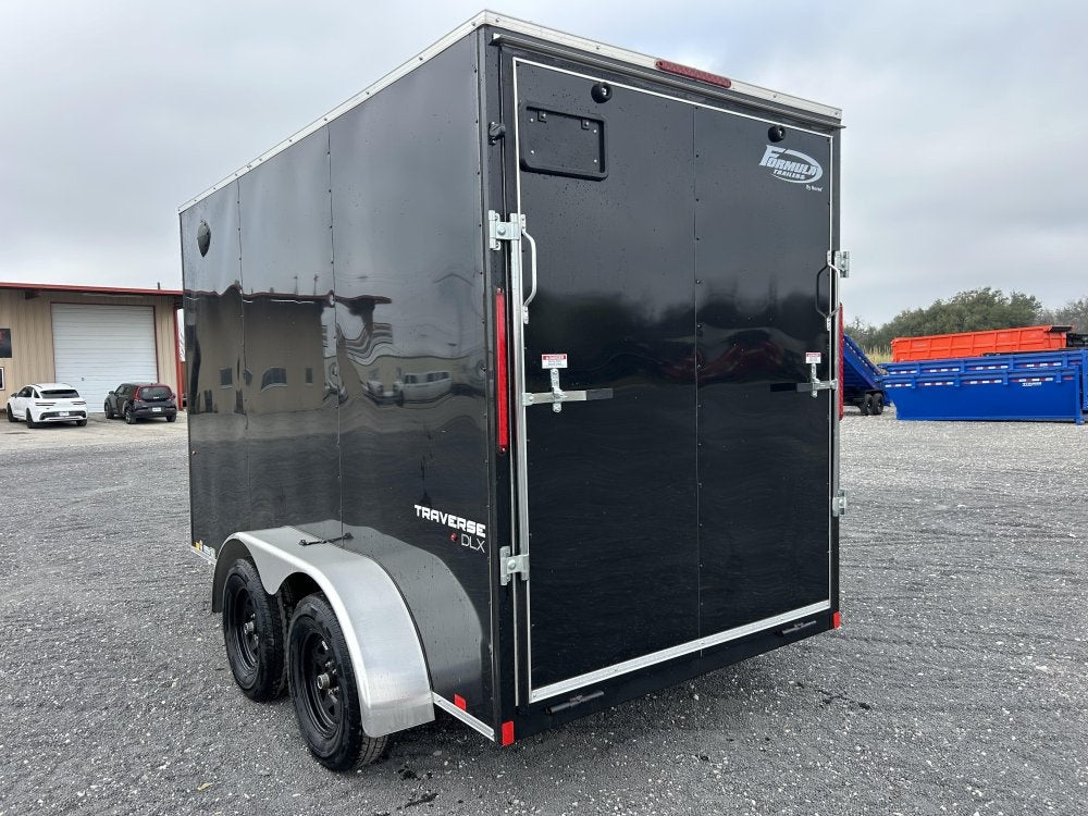 6 x 12 Traverse DLX Flat Top V Nose (2) - 3500 lb Axle - Enclosed - Stryker Dealership Group