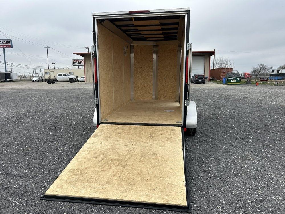 6 x 12 Traverse DLX Flat Top V Nose (2) - 3500 lb Axle - Enclosed - Stryker Dealership Group