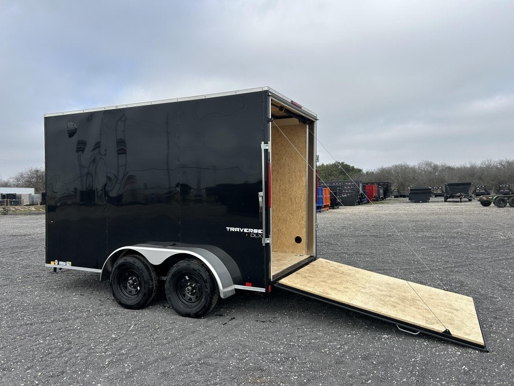 6 x 12 Traverse DLX Flat Top V Nose (2) - 3500 lb Axle - Enclosed - Stryker Dealership Group