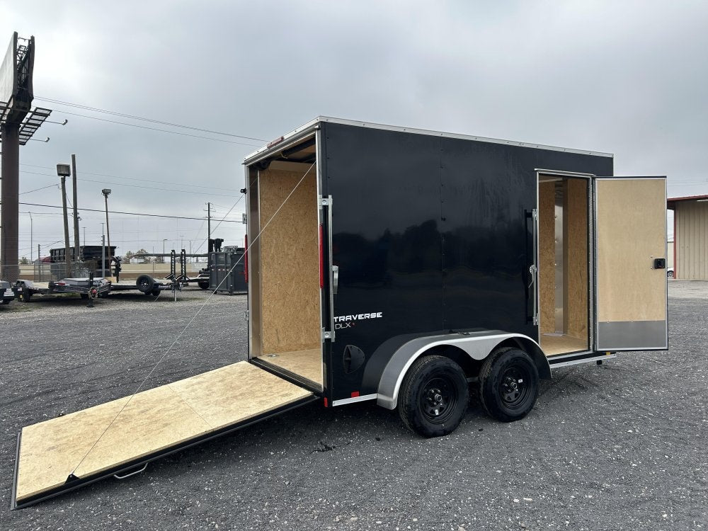 6 x 12 Traverse DLX Flat Top V Nose (2) - 3500 lb Axle - Enclosed - Stryker Dealership Group