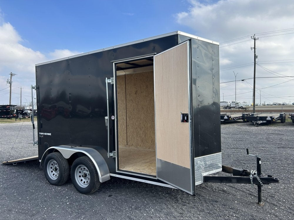 6 x 12 Traverse DLX Flat Top V Nose (2) - 3500 lb Axle - Enclosed - Stryker Dealership Group