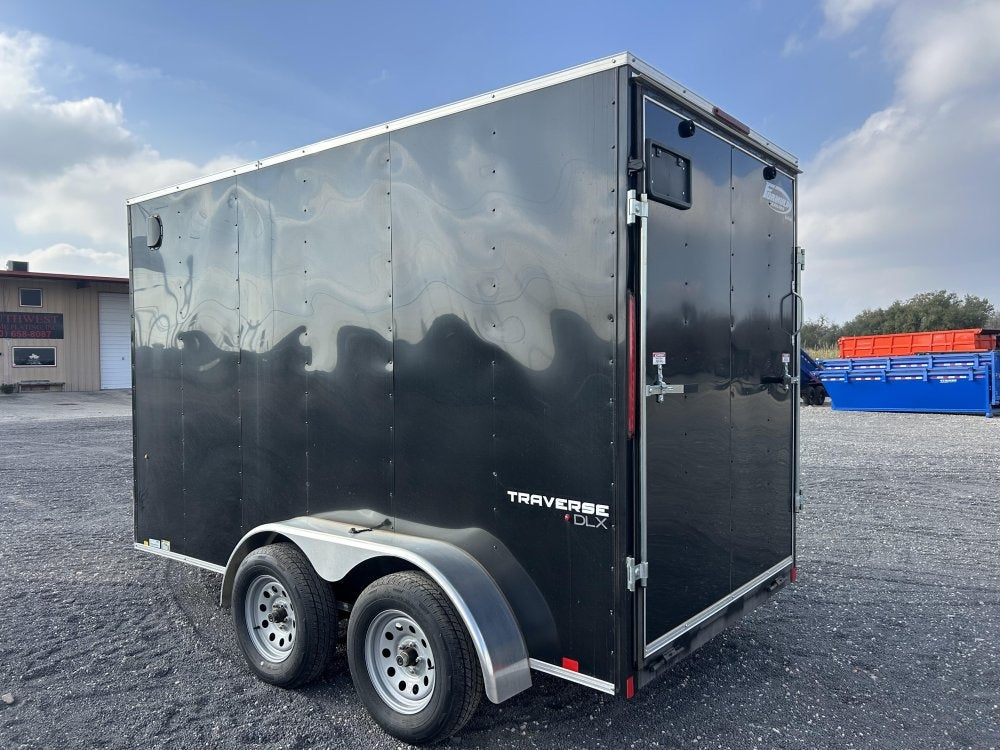 6 x 12 Traverse DLX Flat Top V Nose (2) - 3500 lb Axle - Enclosed - Stryker Dealership Group