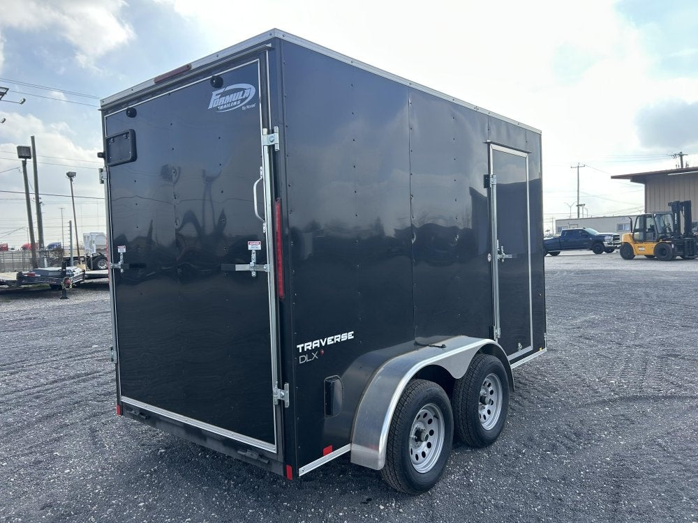 6 x 12 Traverse DLX Flat Top V Nose (2) - 3500 lb Axle - Enclosed - Stryker Dealership Group