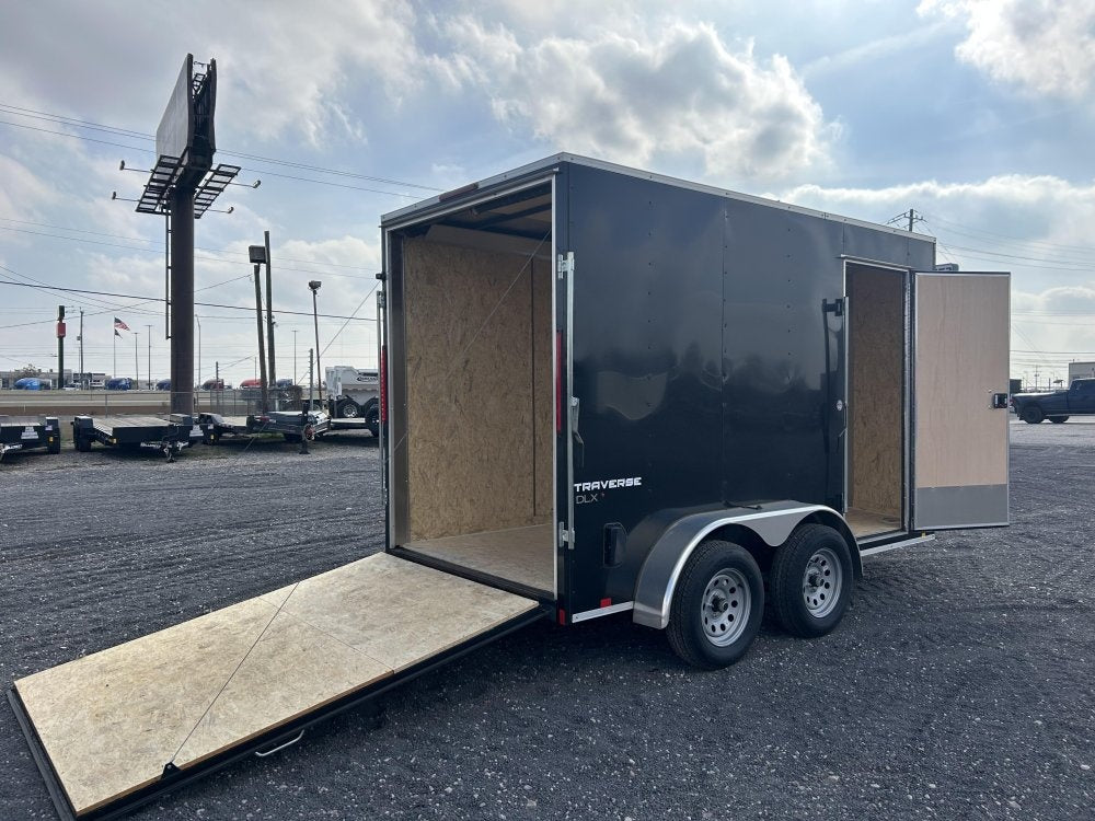 6 x 12 Traverse DLX Flat Top V Nose (2) - 3500 lb Axle - Enclosed - Stryker Dealership Group