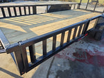 16' Utility Trailer (2) 3.5K Axles, 83" Wide, Side Ramps and 4' Gate 3801