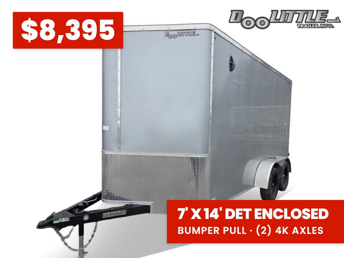 7 x 14 Doolittle Enclosed Trailer - (2) 3.5k Axle 070748 - Stryker Dealership Group