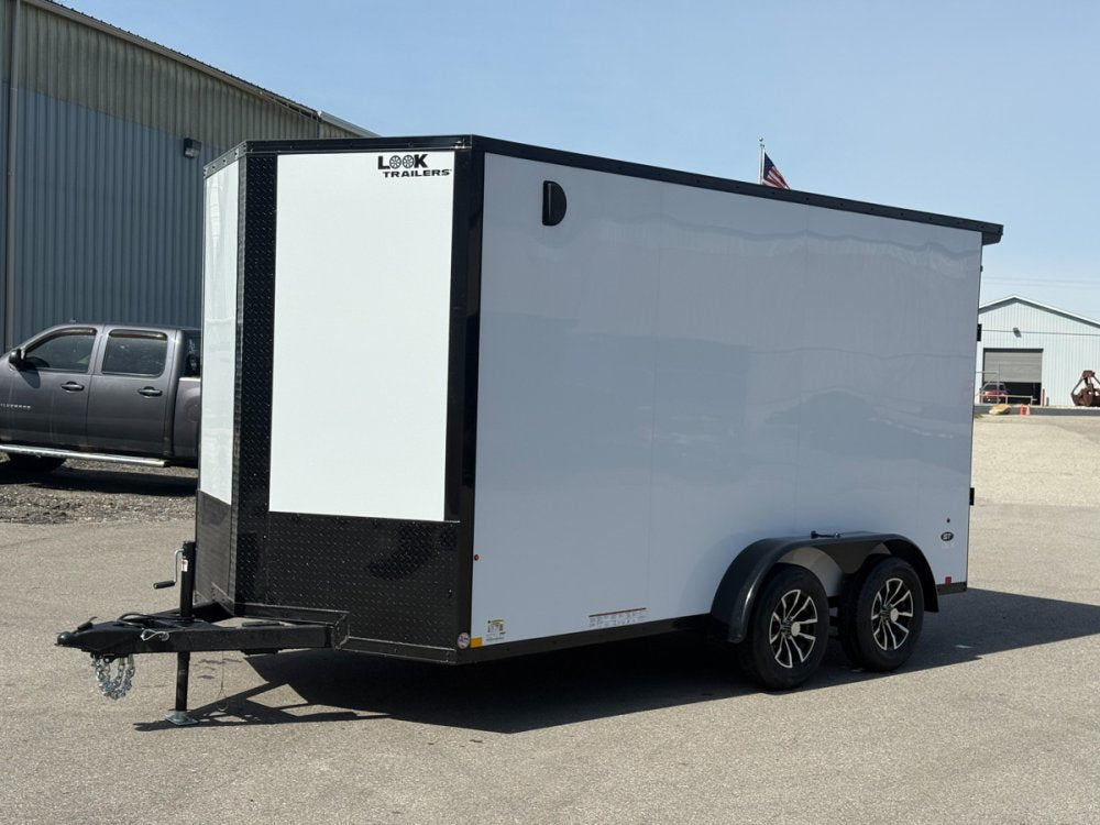 7 x 14 DX 7K Flat Top V Nose Enclosed - (2) 3500 lb Axles 140467 - Stryker Dealership Group