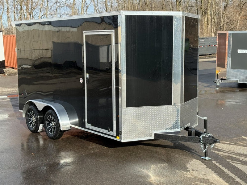 7 x 14 Look Trailers ST DLX Flat Top V Nose Enclosed Trailer - (2) 3.5k lb Axles 141503 - Stryker Dealership Group