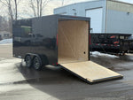 7 x 16 DX 7K Flat Top V Nose Enclosed - (2) 3500 lb Axles 140438 - Stryker Dealership Group