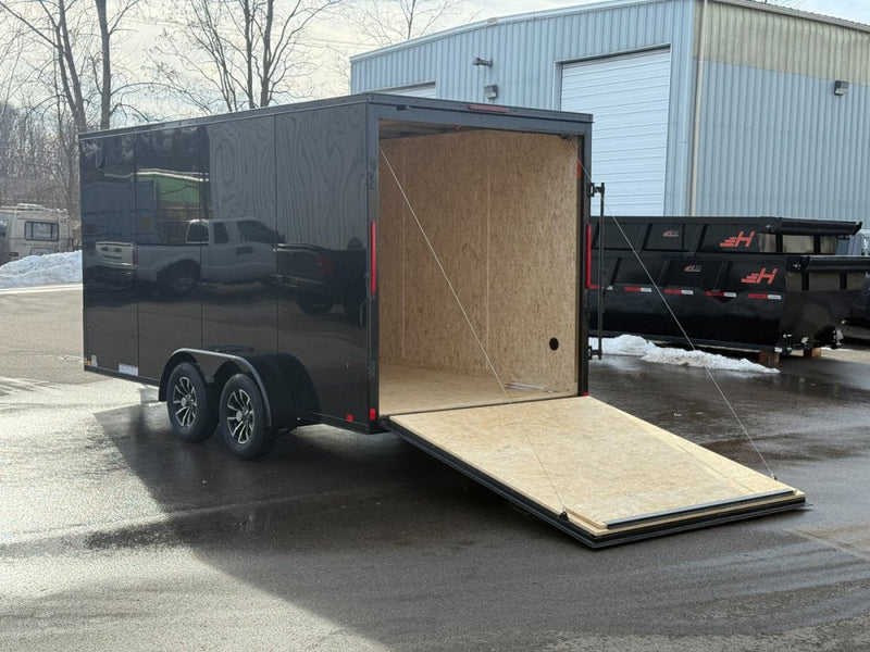 7 x 16 DX 7K Flat Top V Nose Enclosed - (2) 3500 lb Axles 140438 - Stryker Dealership Group