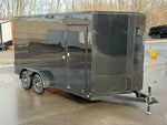 7 x 16 DX 7K Flat Top V Nose Enclosed - (2) 3500 lb Axles 140438 - Stryker Dealership Group