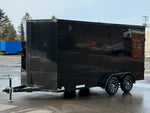7 x 16 DX 7K Flat Top V Nose Enclosed - (2) 3500 lb Axles 140438 - Stryker Dealership Group