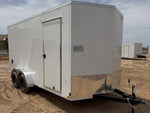 7 x 16 DX 7K Flat Top V Nose Enclosed - (2) 3500 lb Axles 148082 - Stryker Dealership Group