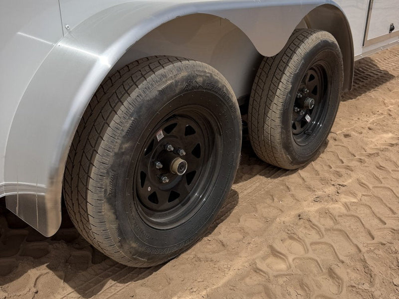 7 x 16 DX 7K Flat Top V Nose Enclosed - (2) 3500 lb Axles 148082 - Stryker Dealership Group