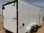 7 x 16 DX 7K Flat Top V Nose Enclosed - (2) 3500 lb Axles 148082 - Stryker Dealership Group