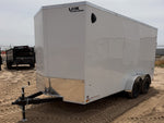 7 x 16 DX 7K Flat Top V Nose Enclosed - (2) 3500 lb Axles 148082 - Stryker Dealership Group