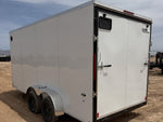 7 x 16 DX 7K Flat Top V Nose Enclosed - (2) 3500 lb Axles 148082 - Stryker Dealership Group