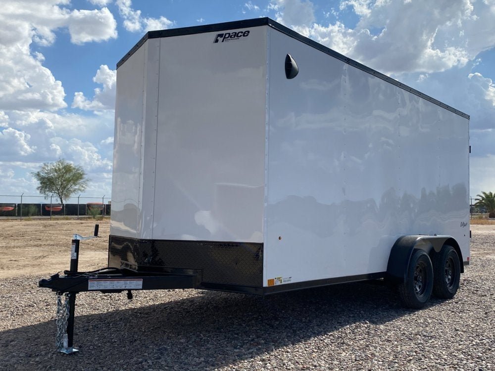 7 x 16 Outback DLX Flat Top V Nose (2) - 3500 lbs Axles 146225 - Stryker Dealership Group