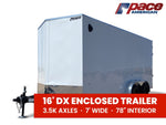 7 x 16 Outback DLX Flat Top V Nose (2) - 3500 lbs Axles 154079 - Stryker Dealership Group