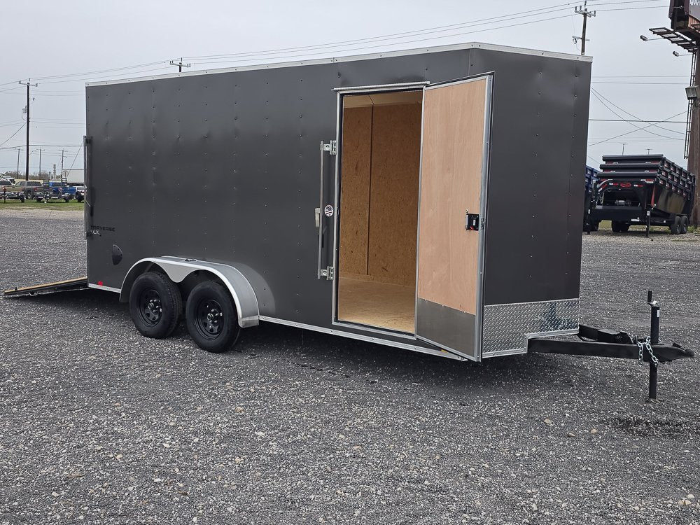 7' x 16' Traverse DLX Flat Top V Nose (2) - 3500 lb Axle 130831 - Stryker Dealership Group