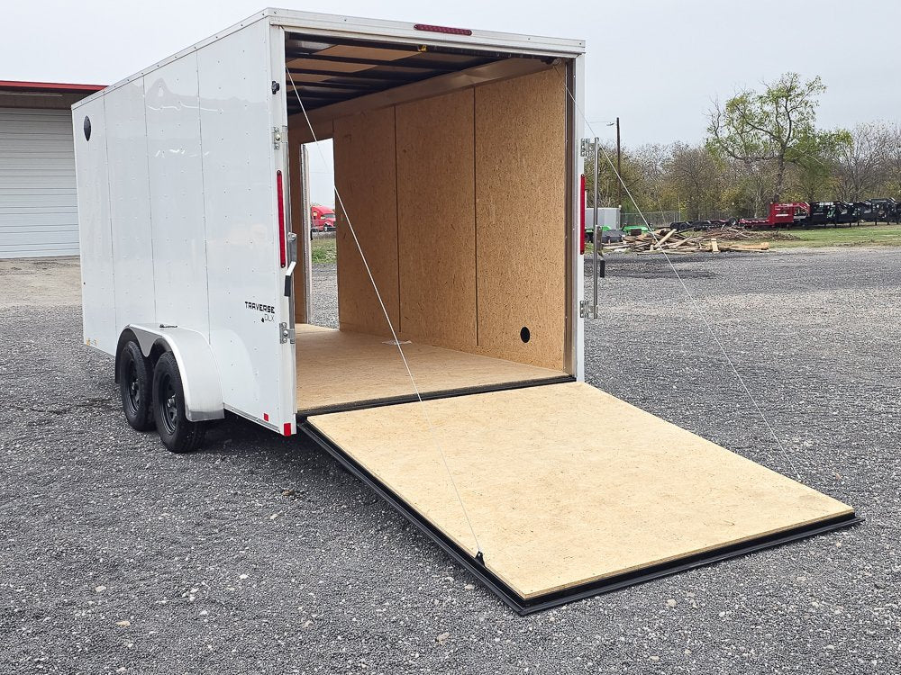 7' x 16' Traverse DLX Flat Top V Nose (2) - 3500 lb Axle 130832 - Stryker Dealership Group