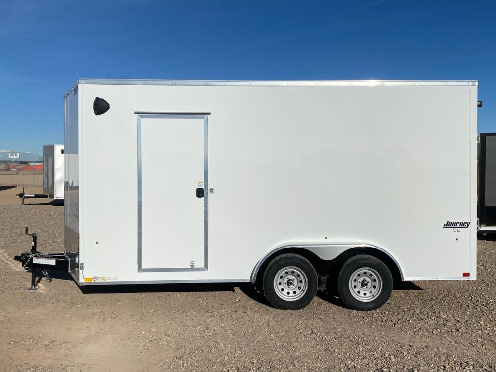 7.5 x 16 Journey SE Flat Top Sloped V Nose Car Hauler (2) 3500 lbs Axles - Enclosed - Stryker Dealership Group