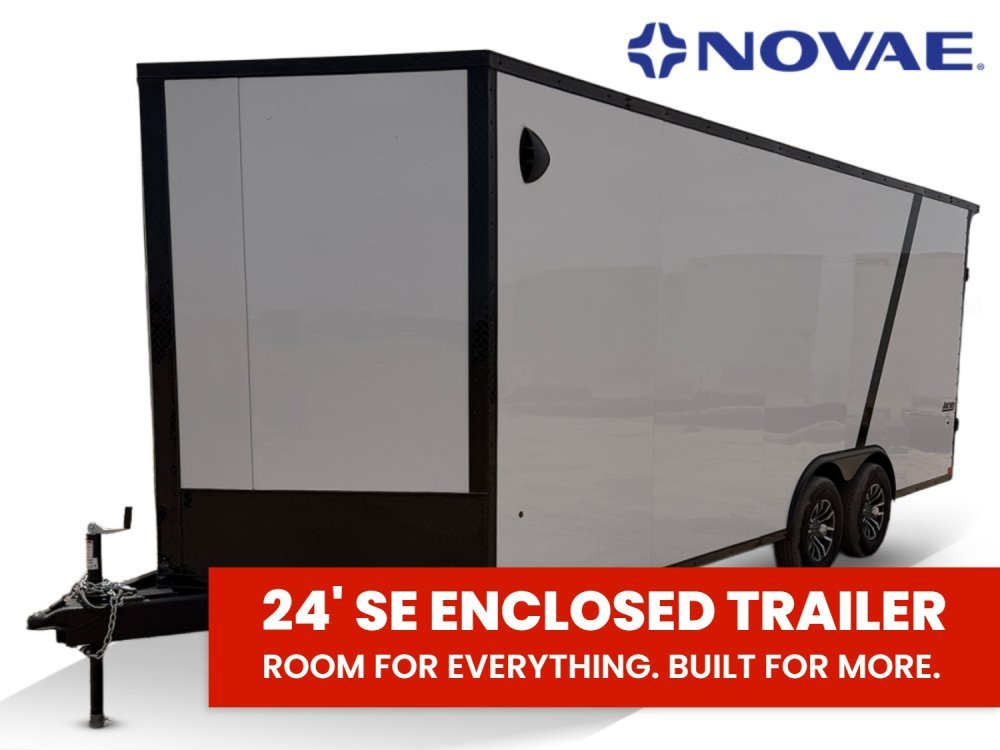 8.5 x 24 SE 10K Flat Top Sloped V Nose Car Hauler (2) 5000 lb Axles 146216
