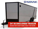8.5 x 24 SE 10K Flat Top Sloped V Nose Car Hauler (2) 5000 lb Axles 146216