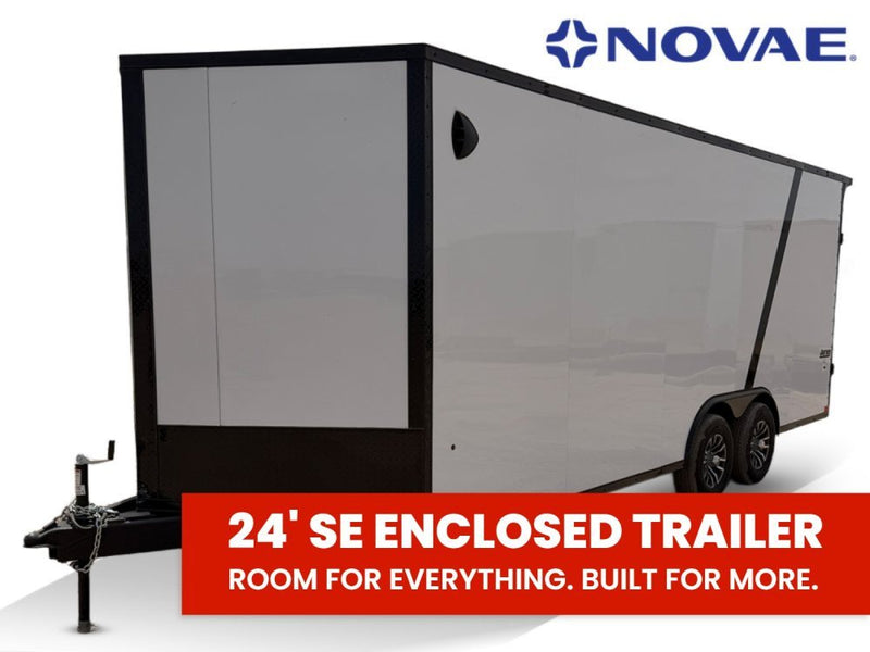 8.5 x 24 SE 10K Flat Top Sloped V Nose Car Hauler (2) 5000 lb Axles 146216