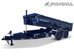 14' x 83" Iron Bull DTB Bumper Pull Dump Trailer 24" Side Walls - (2) 7,000 lb Axles, Telescopic 108275