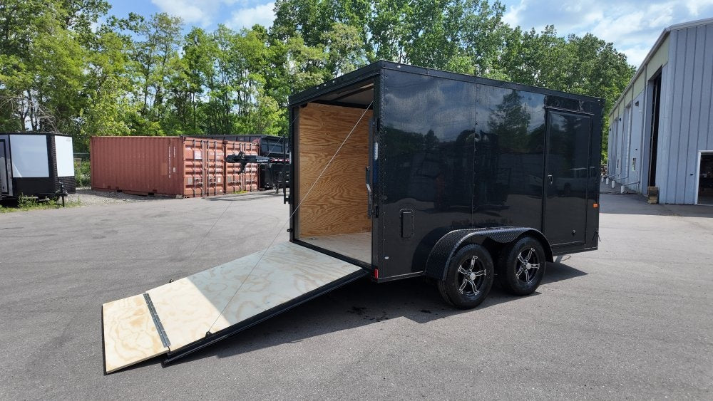 7 x 12 TA Enclosed Trailer - Black Out Package - .080 Polycore - Semi Screwless - Enclosed - Stryker Dealership Group